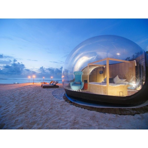 Extra Large Inflatable Dome House Quick Setup with LED Lighting System Portable Transparent Shelter for Outdoor Events