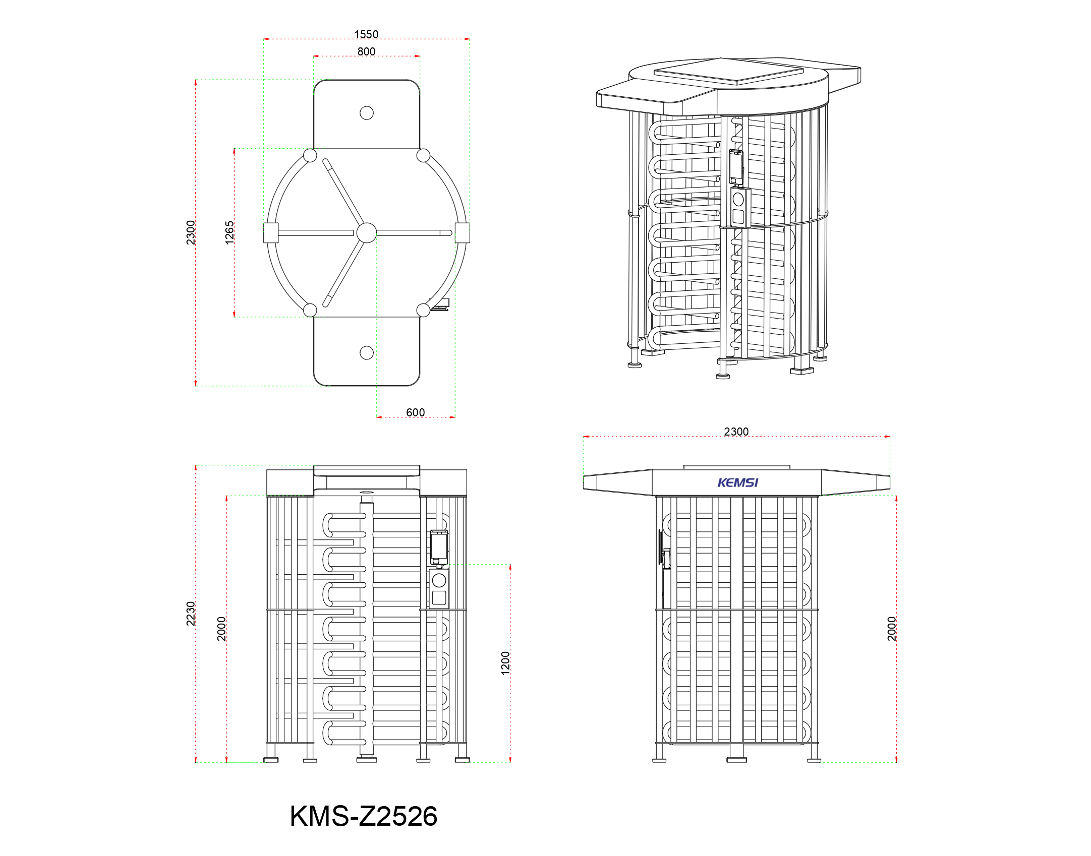 Full Height Turnstile Gate Product Image