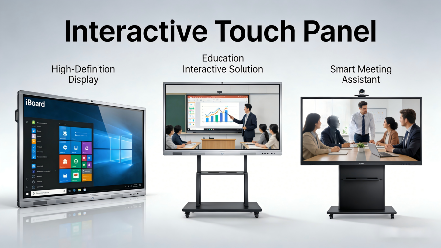 86 Inch Interactive Whiteboard with Infrared Touch and Android 13 for Office Meetings and Education