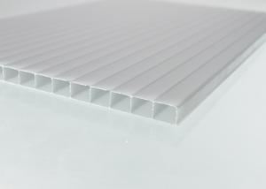  8mm Polycarbonate Hollow Sheet , Silver Grey Polycarbonate Twin Wall Roofing Sheets Manufactures