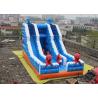 Double Slide Way Commercial Inflatable Slide, Giant Inflatable Mega Slide For Adults for sale