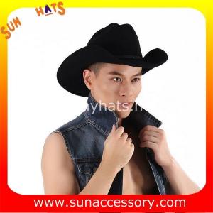  0372 wool felt cowboy hats for mens, black western cowboy hats Manufactures