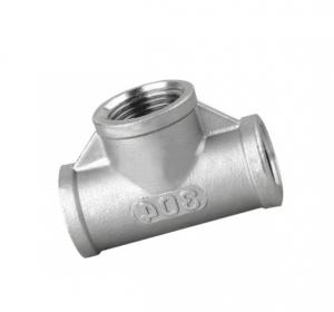  Female Internal Thread Tee Pipe Fittings Stainless Steel DN6-DN100 Valve Pipe Manufactures