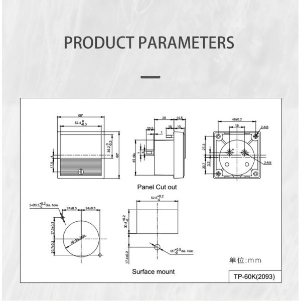 TP-5546K Analog Current Panel Meter | Welding Machine & Distribution Analog Ammeter, Replace Yokogawa Complee Meters