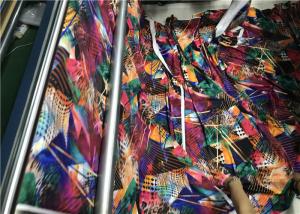  Digital Printing Weft Knitting Recycled Polyester Fabric For Stripe Energy Bra Manufactures