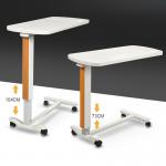  Mobile Hospital Medical Furniture ABS Wooden Hydraulic Lifting Dining Table With Pulley Manufactures