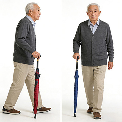 Multi Functional Walking Cane Umbrella Anti Slip For Elderly