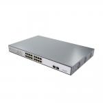 fiber Optic Switch 16 ports POE Switch with 2 SFP fiber ports for data center
