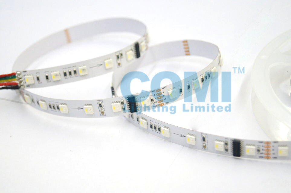 24V RGB or RGBW DMX Addressable Digital LED Strip Lights DMX512 Signal Input