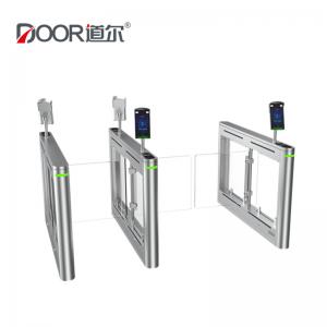  Shenzhen DOOR Super Slim Stainless Steel Infrared Sensing Swing Gate Manufactures