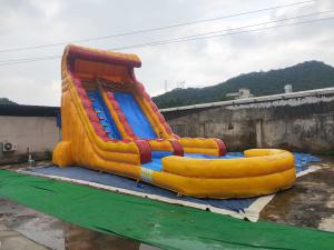  Double Tripple Stitch Commercial Inflatable Slide Bouncer Blow Up Water Slide With Pool EN71 Manufactures