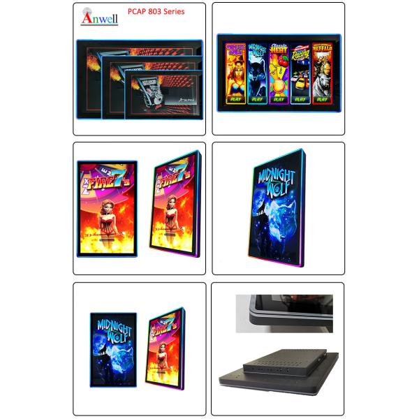 43 Projected Capacitive Touchscreen With High Resolution 3840x2160 Scratch Resistant Side Edge LED Bezel
