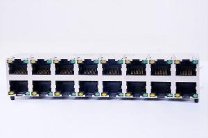  2 X 6 Ports 1000BASE-T Ethernet POE RJ45 Connector For Modem / Router Manufactures