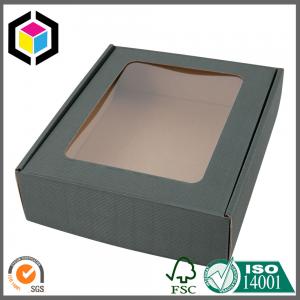  E Flute Corrugated Carton Shipping Box with Clear Plastic Window Custom Color Print Manufactures