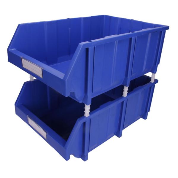 Quality Stackable Warehouse Storage Crates Plastic Shelf Bin Boxes For Part Bins Heavy Duty Industrial Tool Part Storage Bin Stackable Plastic Bins Wall Mounted Warehouse Shelf Screw Bins for sale