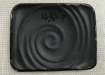 Japanese-style Rectangular Sushi Plate Black Melamine Dinnerware Weight 264g