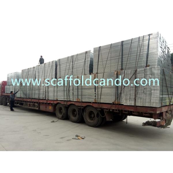 Quality 1829mmL 43.5mm hooks for Frame scaffolding system catwalk, scaffolding steel plank with hooks in Frame scaffolding for sale