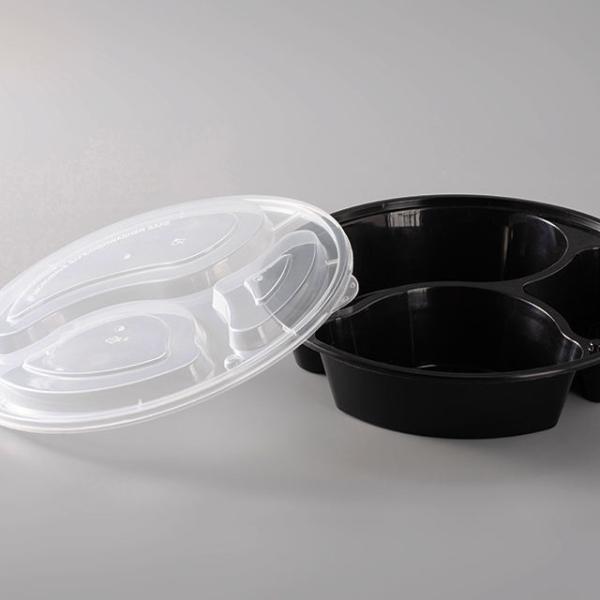 Eco-Friendly Disposable Round Bento Box Plastic And Microwavable