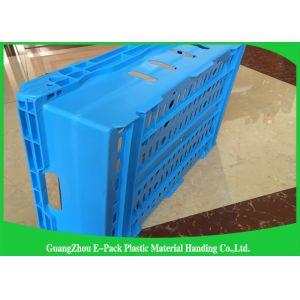 Customized Stackable Plastic Storage Bins , Collapsible Plastic Crates With Lids