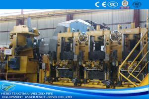  Large Size Yellow ERW Pipe Mill Pipe Making Machine Round Shape Max 25m / Min Speed Manufactures