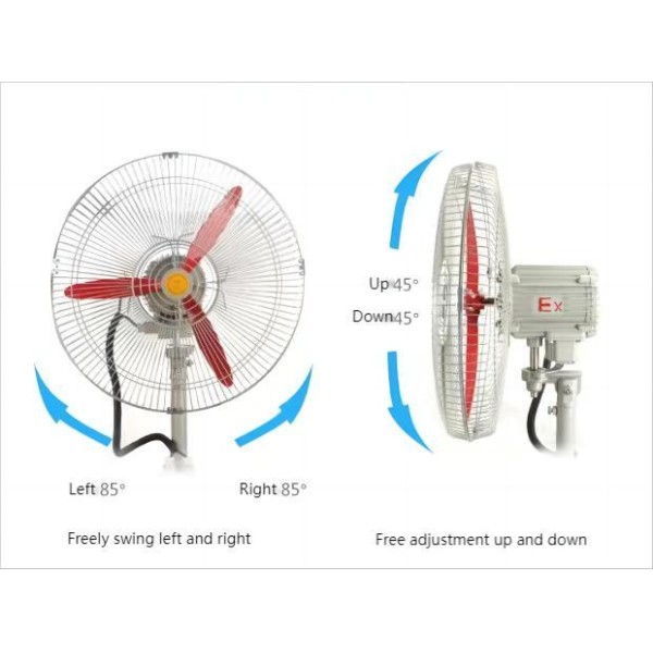 Industrial Explosion Proof Oscillating Fan with Adjustable Oscillation