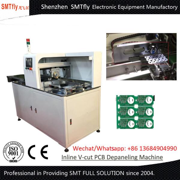 Quality Stepping / Servo Motor Driven V-Cut PCB Separator Device with Multiple Circular Blades for sale