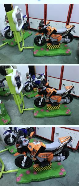 Fashion Kiddy Ride Machine , Amusement Video Driving Coin Operated Motorcycle Ride