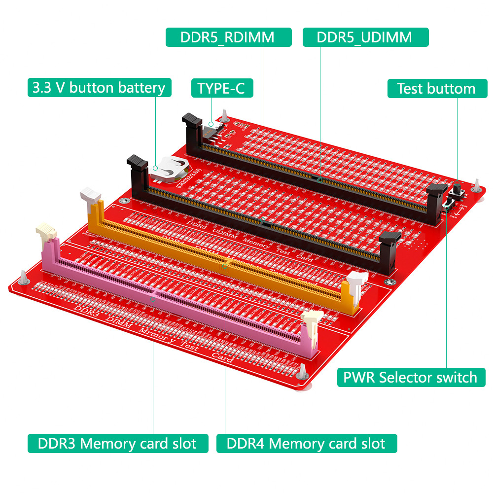 3 In 1 Combo DDR3 / 4 / 5 RDIMM / UDIMM Memory Tester Desktop Computer DDR3 / 4