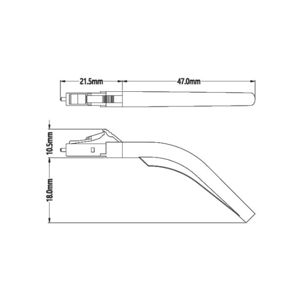 LC-LC Duplex Fiber Optic Patch Cord Multimode 50/125 3.0mm LSZH Aqua