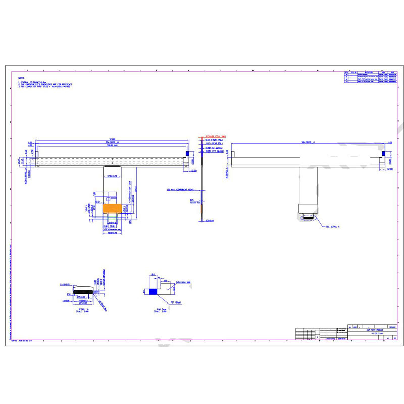 12.5 inch Industrial Touch Display with Resolution 2400*90 IPS TFT LCD Panel