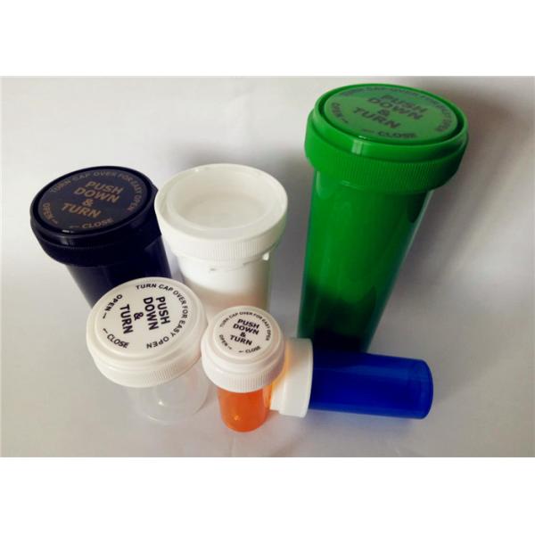 Three Piece Design Child Resistant Containers Moistureproof Multiple Translucent Colors