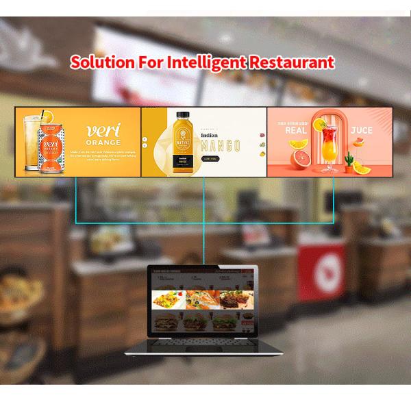 Vertical Installation 3.5mm 8mm Bezel Restaurant Menu Board