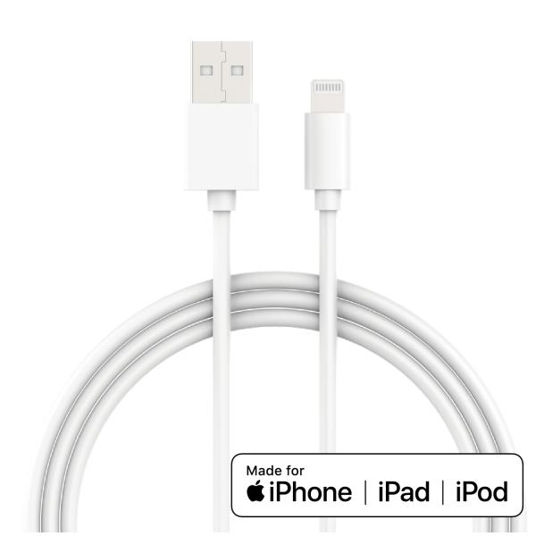 Quality USB-A to Lightning Cable, MFi certified C89 chipset for new iPhone iPad iPod, 1 meter, 3 ft, PVC material, USB2.0 data for sale