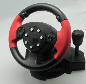 China Small USB Vibration PC Game Racing Wheel Pc Steering Wheel And Pedals on sale