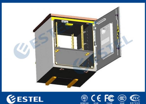 Quality Telecom Cabinet Pole Mount Enclosure Galvanized Steel Material Air Conditioner Cooling for sale