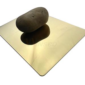  1250mm Super Mirror Stainless Steel Sheet 316 Titanium Gold Coating Manufactures