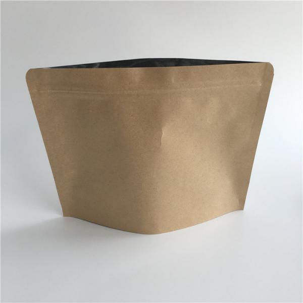 Quality  Kraft Paper resealable coffee bags Pressure Resistant Gravure Printed for sale