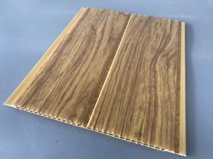 Kitchen Two Golden Line Ceiling PVC Panels Wooden Color Moisture - Proof Manufactures