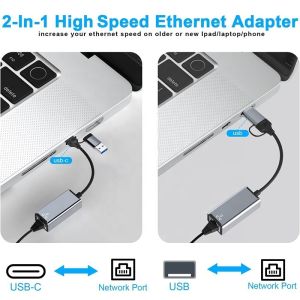 USB C Type-C To RJ45 Ethernet Gigabit Lan Adapter for Laptops in High Demand