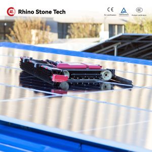 High Efficiency Remote Control Solar Panel Cleaning Robot with Dual-Head