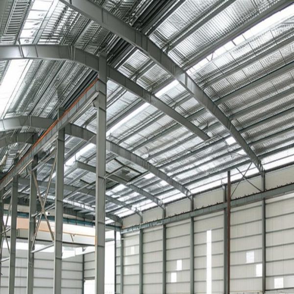 Quality Durable Prefabricated Steel Structure with Q355B Welded H Section Steel and Q235B Circular Steel Pipe for Vertical and Horizontal Support for sale