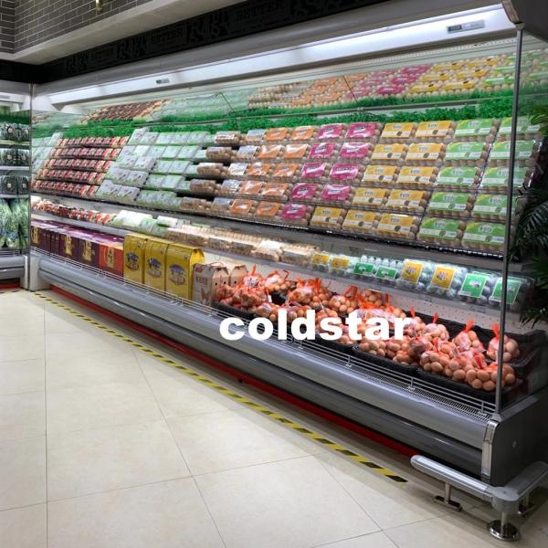 Upright Supermarket Open Front vegetable display chiller air cooler