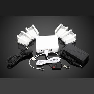 COMER 4-Port Security alarm Controller table stand with lock to secure and