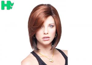 China 5 cm Straight Front Lace Synthetic Hair Wigs With Bleached Knots on sale