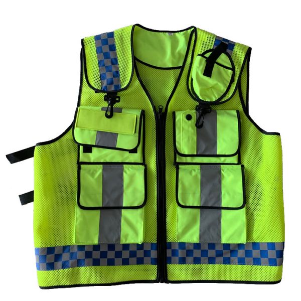 Men's Plus Size Polyester Vest with Multi Function Hook Loop Molle and Other