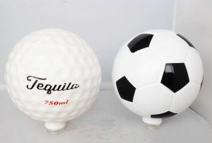  Soccer Ball Tequila Glass Bottle With T Cork Screw Cap Full Coating Gradient Painting Manufactures