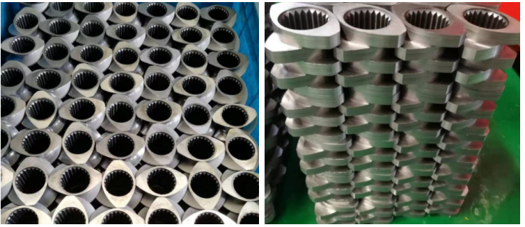 Customized Manufacturing Plastic Extruder Screw Elements Efficient Barrel W6mo5cr4v2 Material For Twin Screw Extruder