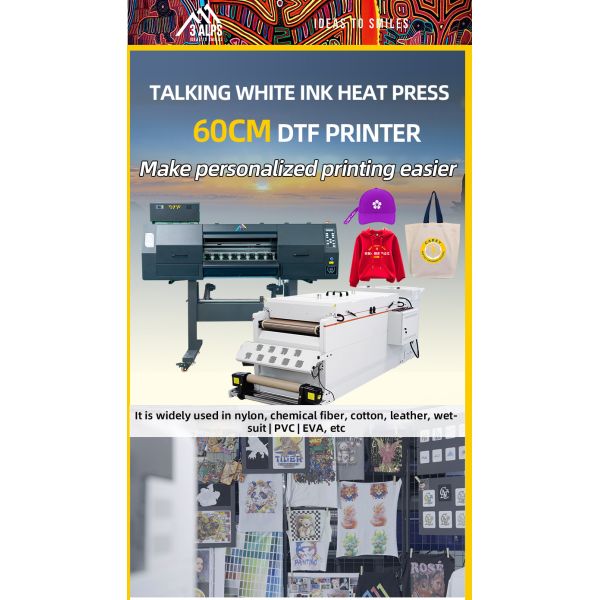 Highly Full-Automatic 3ALPS A1 I3200 Four-Head Impresora DTF Printer Printing Machine 60cm T-Shirts Cap Transfer Custom Business