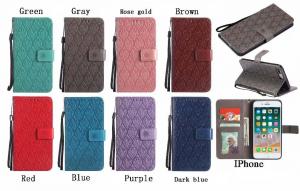  iPhone Leather Protective Case with Flower Embossed Pattern Manufactures