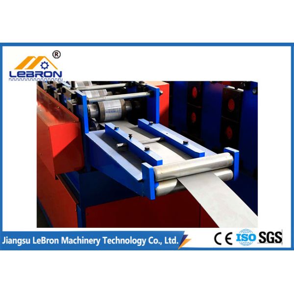 Quality Red color 2018 new type PLC control automatic door frame roll forming machine high precision and smooth made in China for sale
